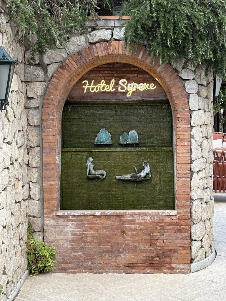 Exterior of Hotel Syrene in Capri Town.