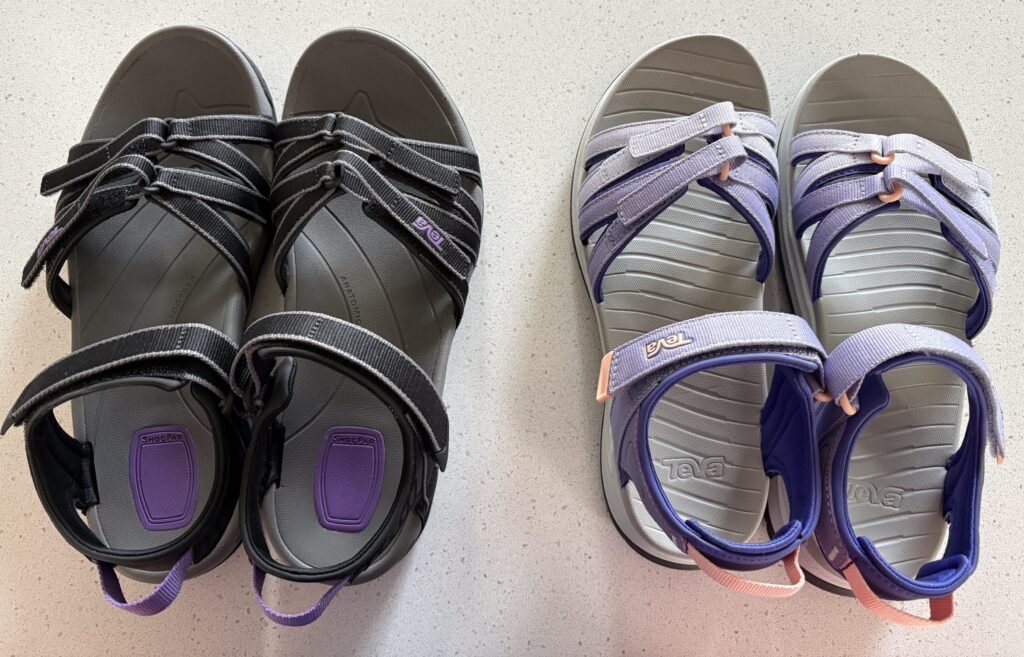 Original Teva Tirra sandals beside Teva Tirra Sport sandals for a side-by-side comparison.